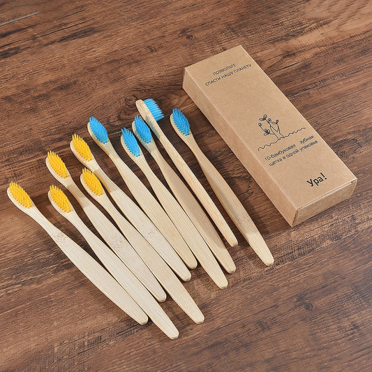 10 stk. Bambus Tandbørster ´My Bamboo Toothbrushes´